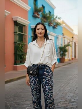 XOXO | Sheer lace detail button up